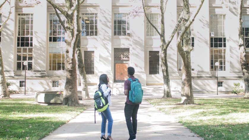 Students on campus