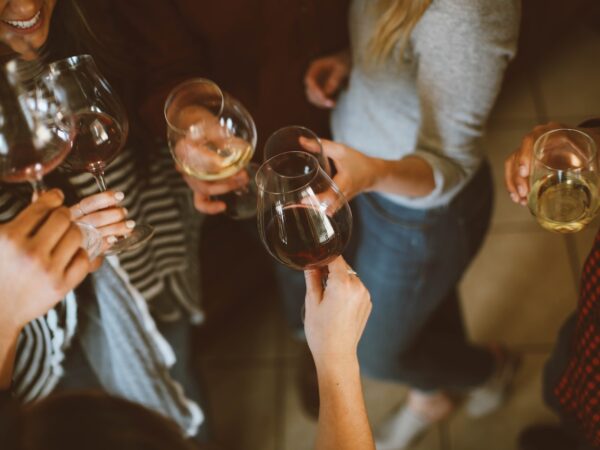 Friends drinking wine